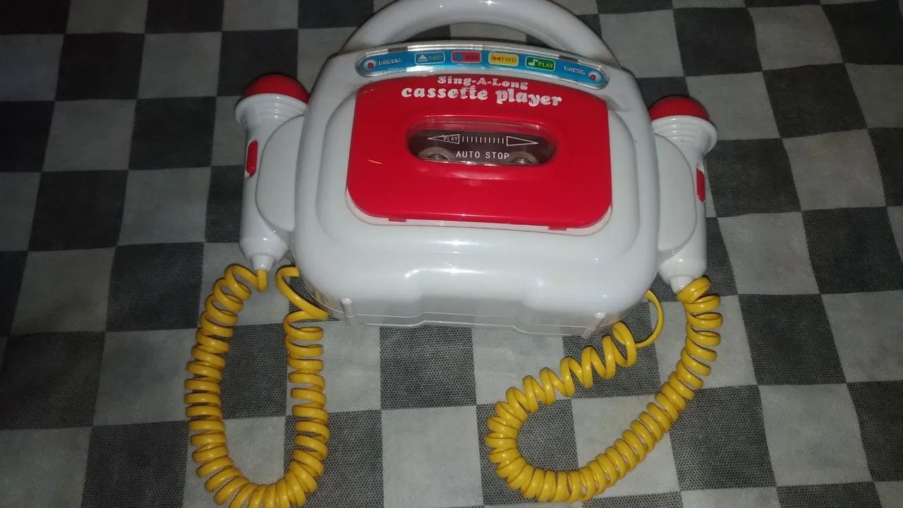 Karaoke Infantil de fitas k7s cassetes, 2 microfones, envio qq local. E outros.