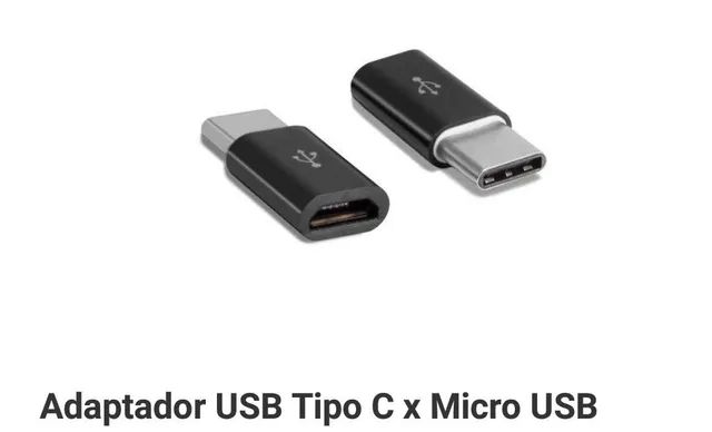 Adaptador Otg Tipo C Macho x Micro USB V8 Fêmea 