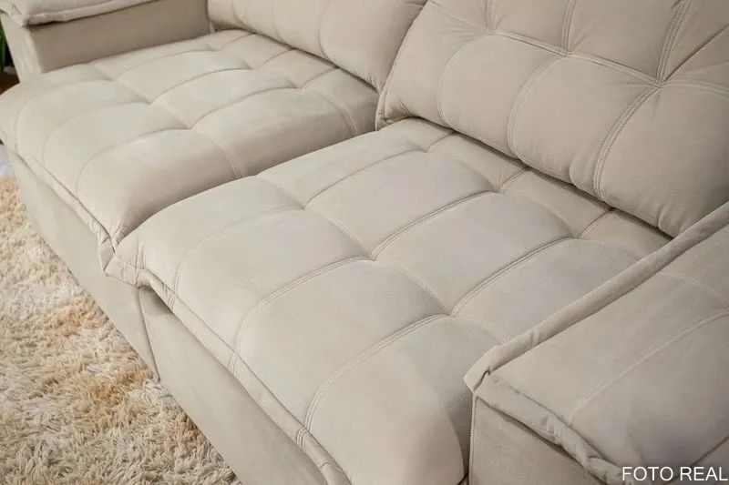Sofá Retrátil Reclinável 2,10m Lima D33 e Molas Ensacadas rf654 - Foto 3