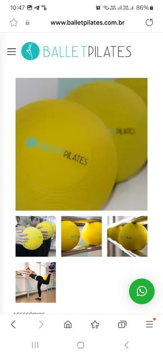Bola borracha ballet pilates 6 unidades - Foto 3