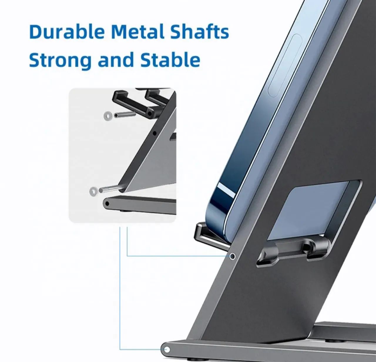 Suporte de mesa P/ celular Baseus dobrável Metal - Foto 2