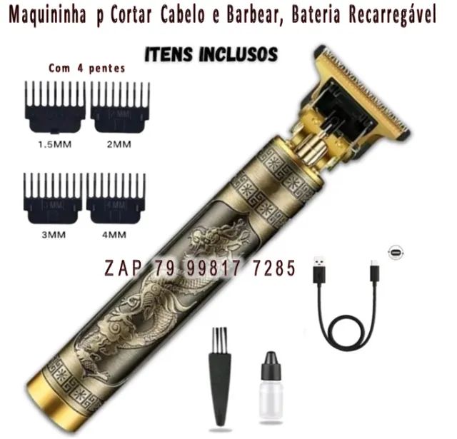 Maquina de Cortar Cabelo Profissional lukton Lfj -3018 - Foto 4