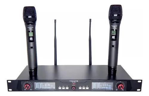 Microfone Sem Fio UHF de Mão Duplo Profissional 60m - Tomate MT-2212 - Foto 2