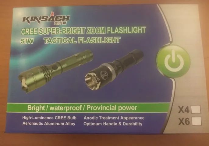 Lanterna Kinsach x6 recarregável 