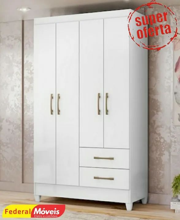 Guarda Roupa com 4 Portas Temos Outras Cores 