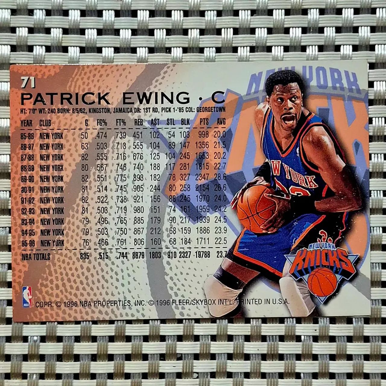 Card Patrick Ewins - NBA 1996 - Foto 2