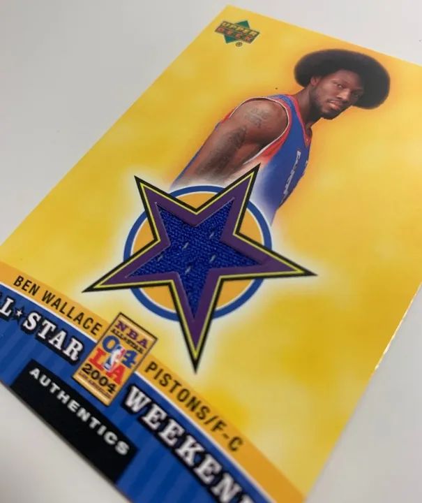 Ben Wallace com Uniforme Patch Card Memo All-Star Weekend 2004 NBA Basquete Colecionador - Foto 3