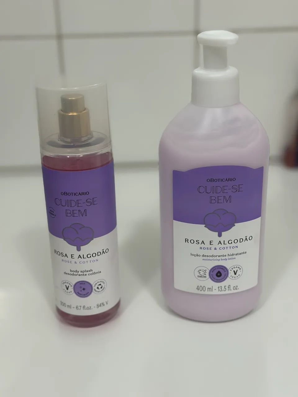 Kit cuide se bem rosa e algodão  - Foto 2