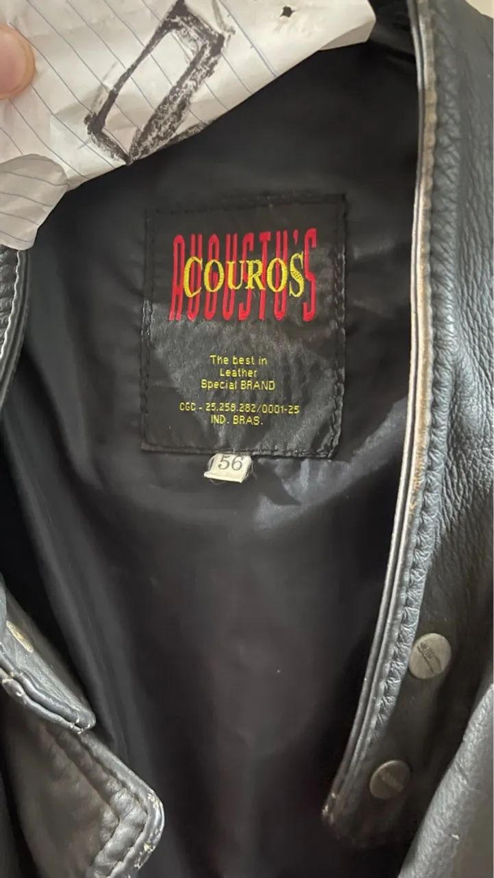 Jaqueta augustus couro Legítimo -pra motoqueiro  - Foto 4