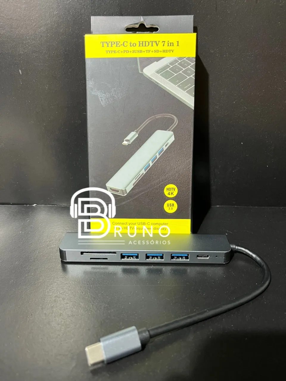 Adaptador Tipo C para HDTV 7 em 1 - Novo