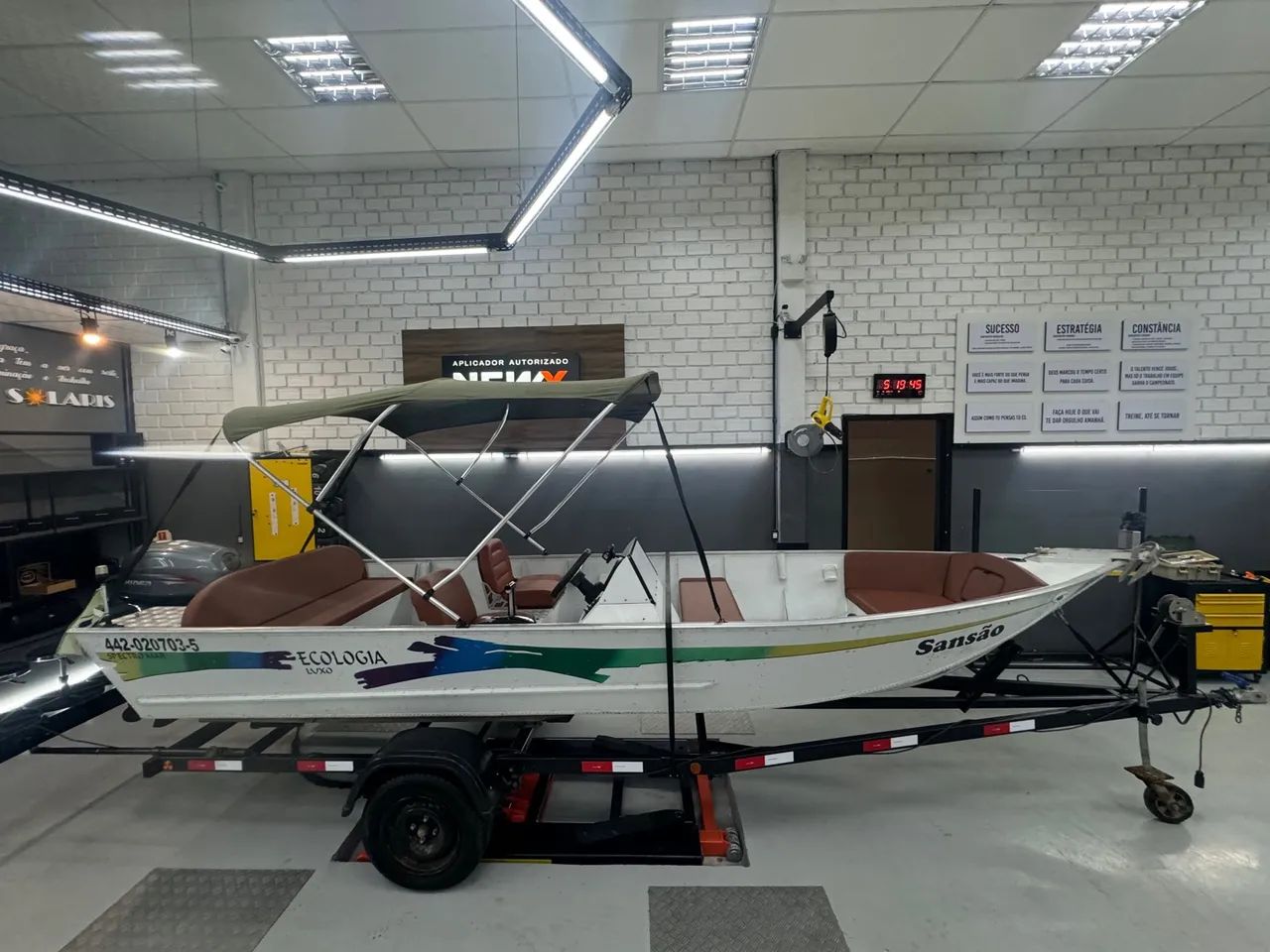 Barco ecologia com carretinha nova  - Foto 14