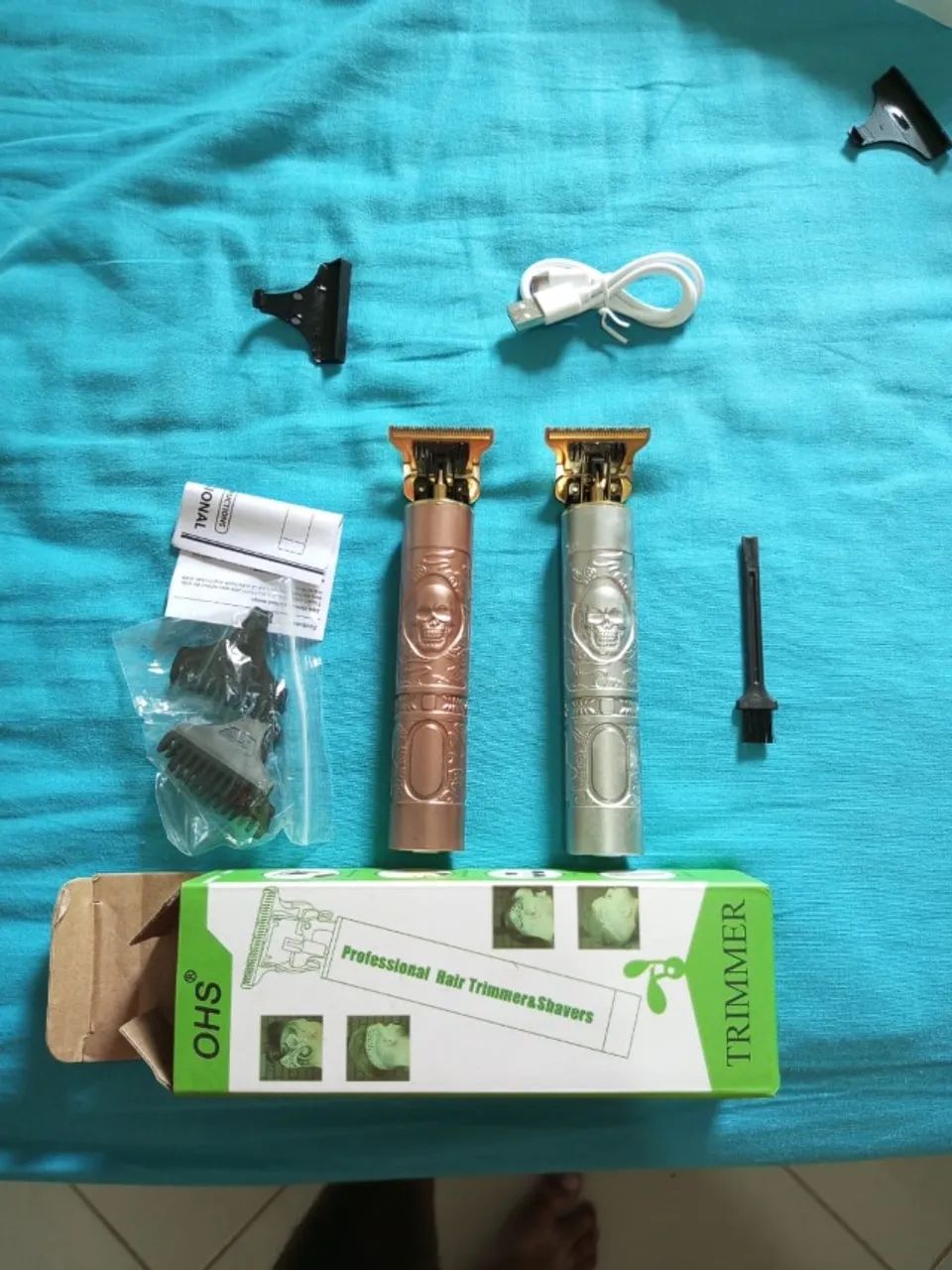 Maquina Acabamento/Barba/Cabelo Caveira Profissional, Sem fio, Usb - Nova - Entrego! - Foto 2