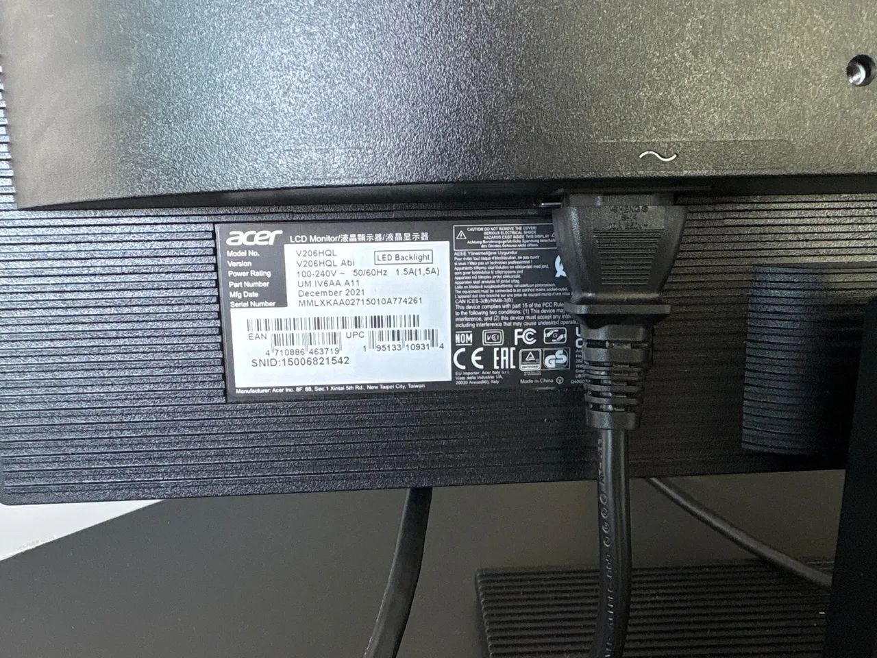 Monitor Acer V206HQL - Foto 4