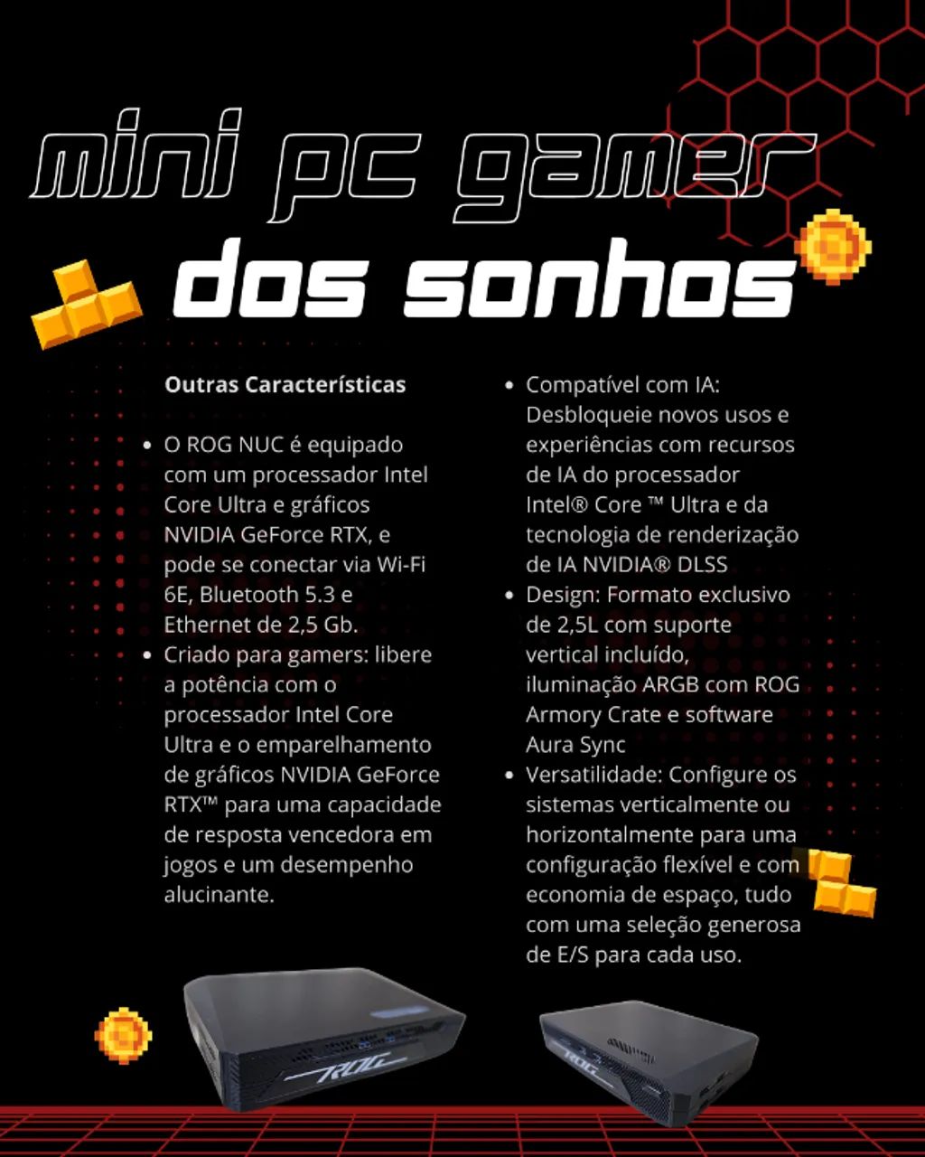 ASUS ROG NUC: Mini PC com Intel Core Ultra 9 e RTX 4070 - Foto 2