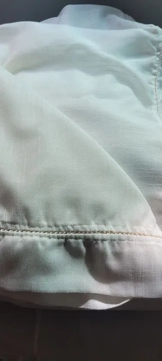 Saia de berço Americano em Linho OffWhite - Foto 2