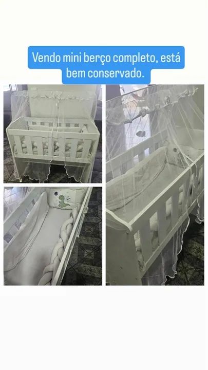 Mini berço completo, em ótimo estado!