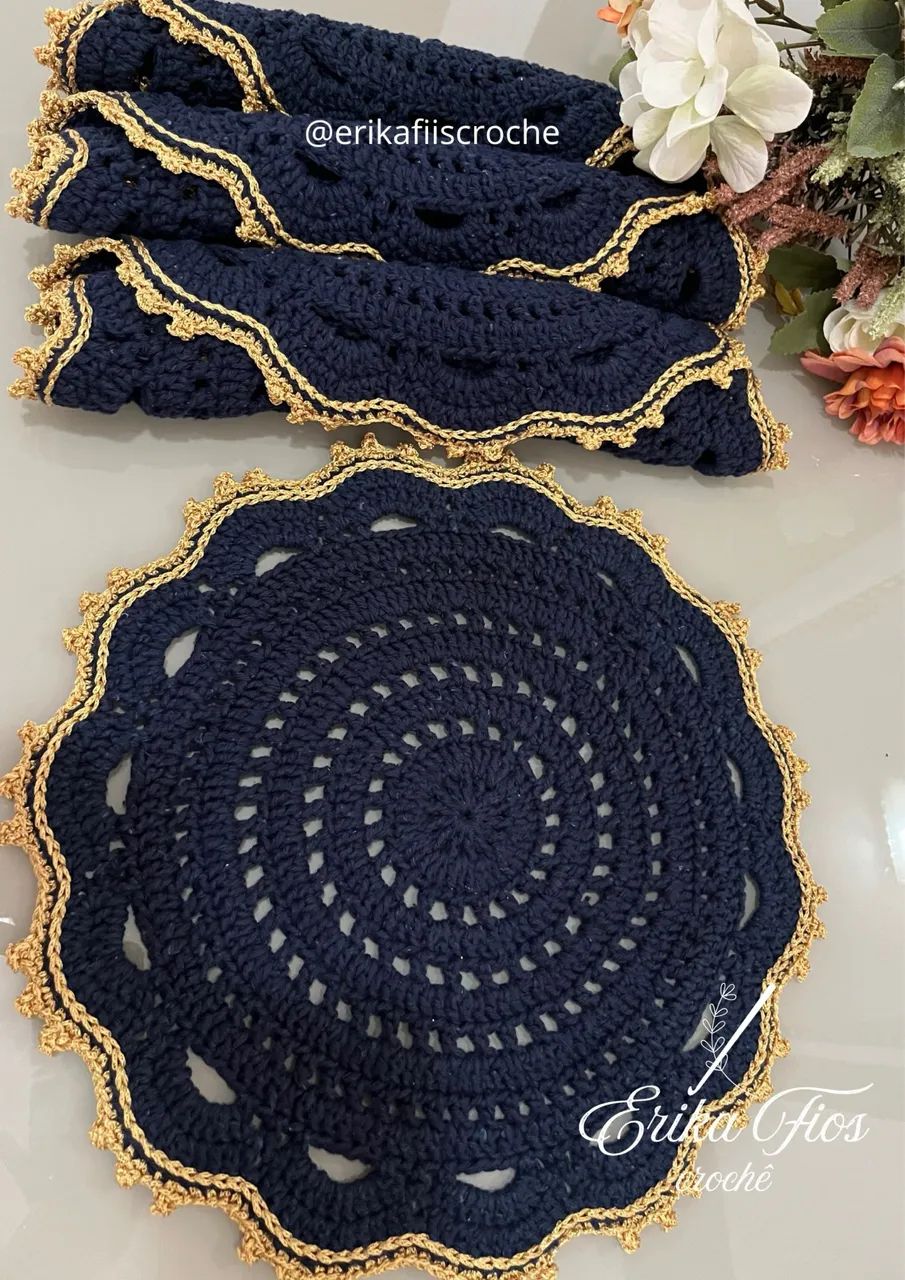 Jogo americano em crochê 