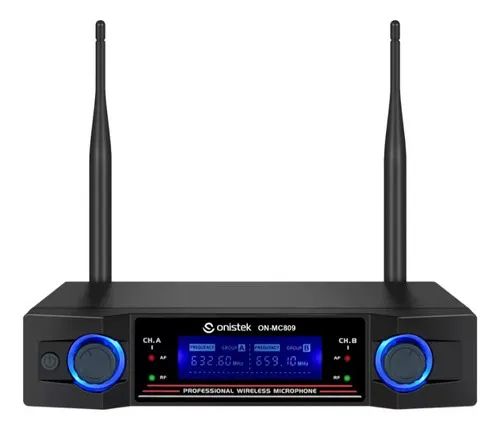 Kit Microfone Duplo Sem Fio UHF  - Foto 2