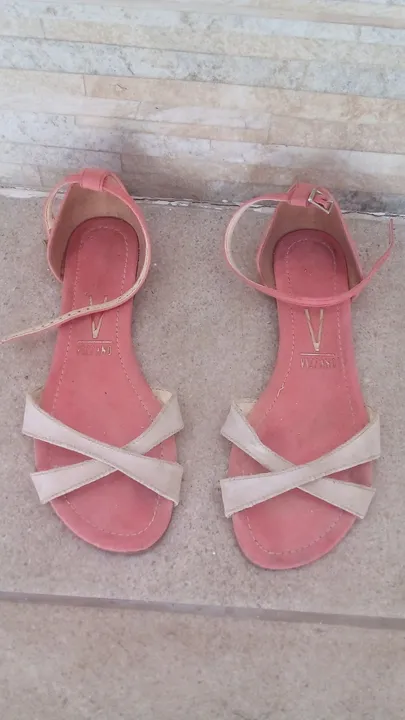 Rasteirinha Vizzano 38 Rosa Coral fivela praticamente nova, pouco usada