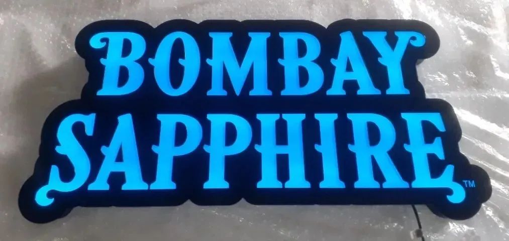 Bombay Sapphire 60x30 Luminoso Letreiro Bar Adega - Foto 4