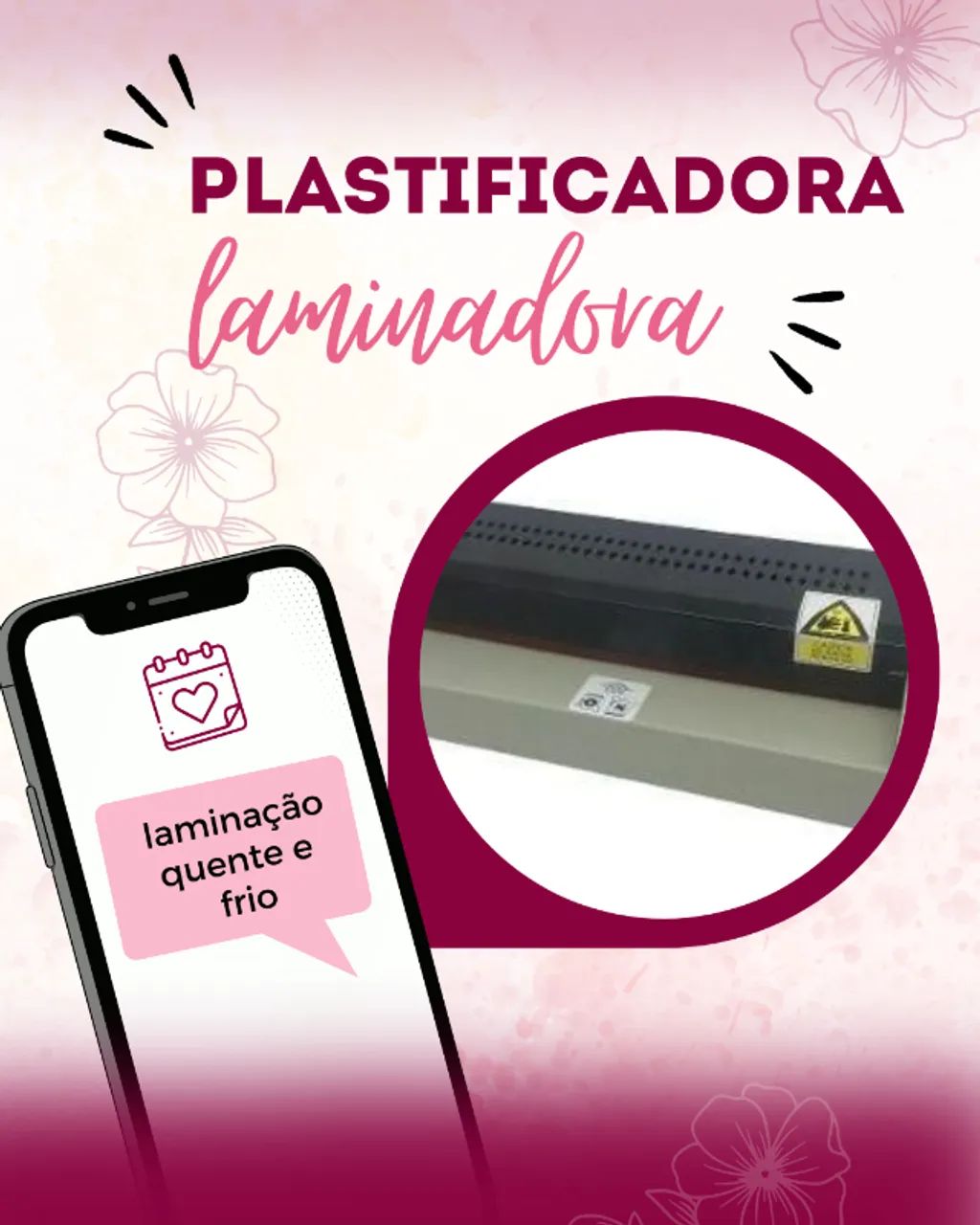laminadora e plastificadora carteirinhas até A3 
