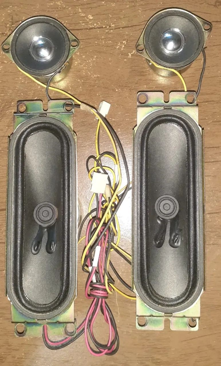 Par de auto falantes TV 29pol. de tubo Semp Lumina Line original