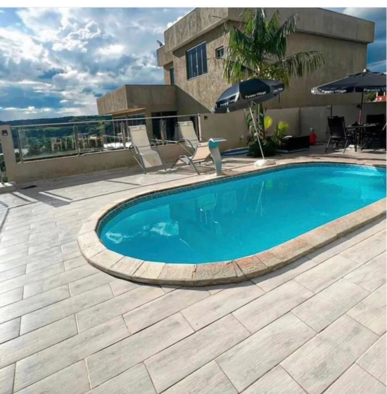 Piscina de fibra grande 6 metros com hidromassagem 