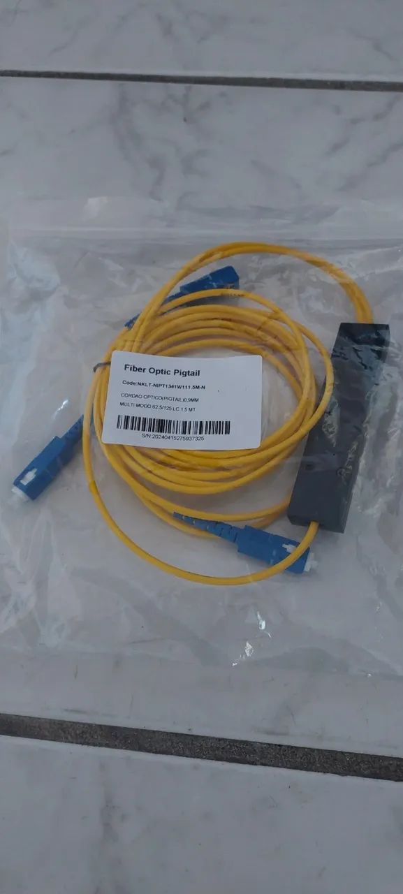 Divisor De Fibra Óptica De 1 A 2 Cabo Sc Monomodo Sc Sc