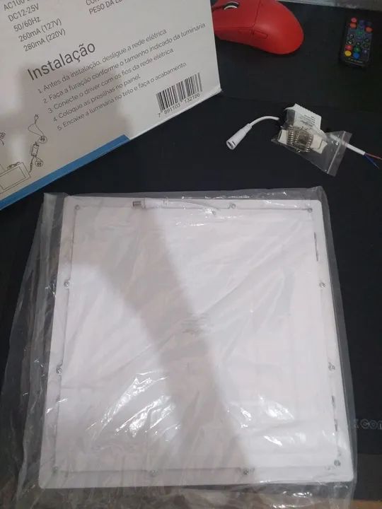 Painel LED Embutir 25W Quadrado 6000K Novo - Foto 4