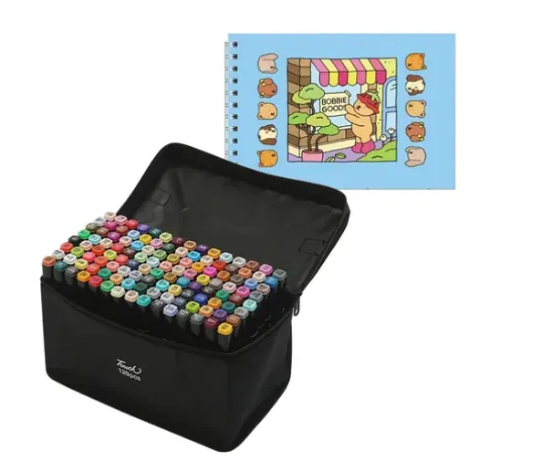 Kit 120 canetas + Livro para Colorir