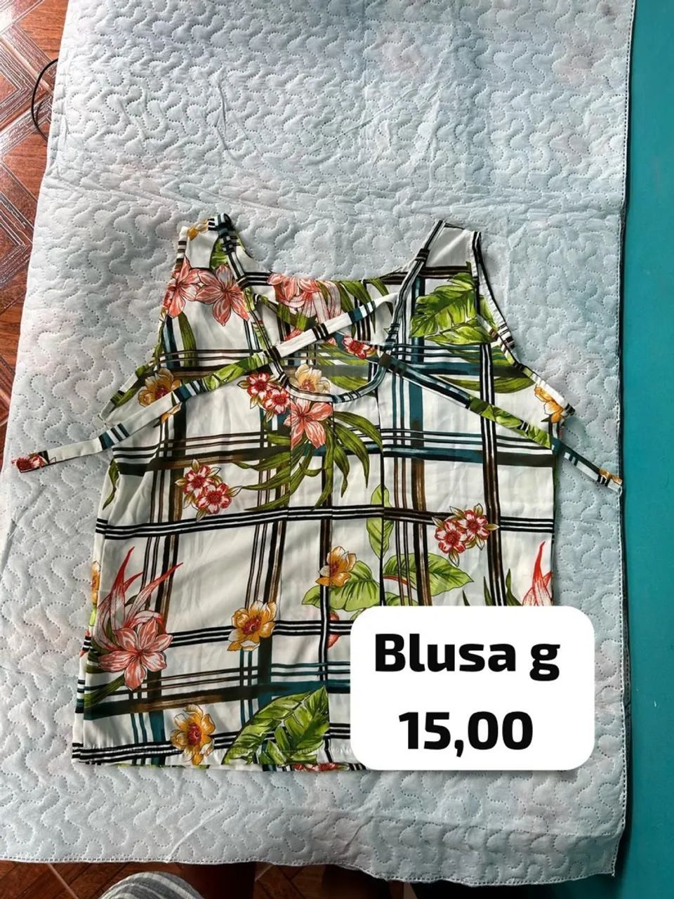Blusa feminina rosa com estampa floral - Foto 5