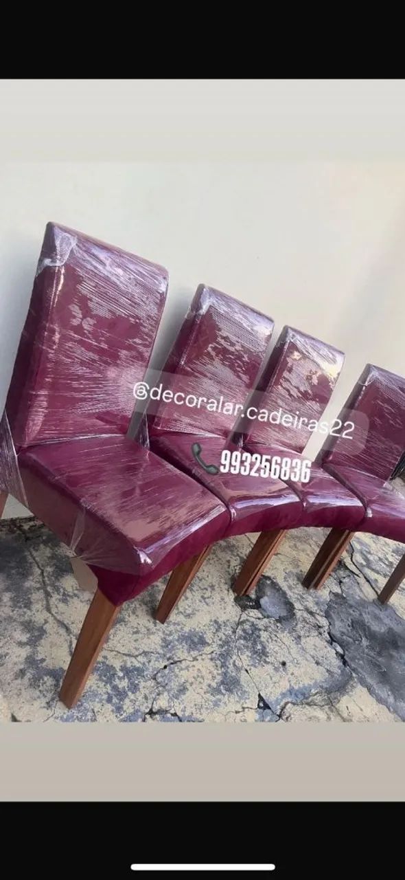 Conjunto de Cadeiras de Jantar de madeira  - todas cores  - Estofadas - Foto 4