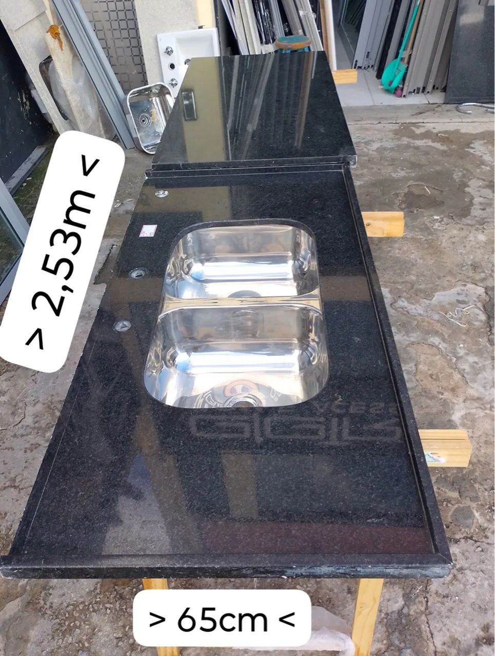 Pia de cozinha São Gabriel Cuba dupla de 2,5 mts   - Foto 6