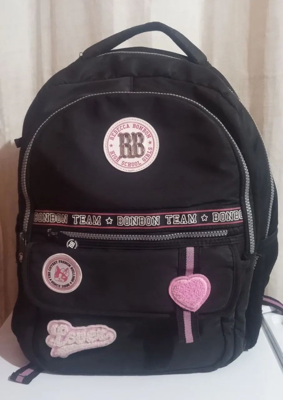 Mochila feminina Rebecca Bonbon team Preta