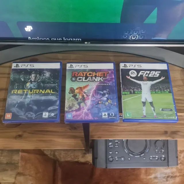 PS5 Slim MÍDIA FÍSICA com 2 controles + 2 Jogos lacrados + FC25 - Foto 3
