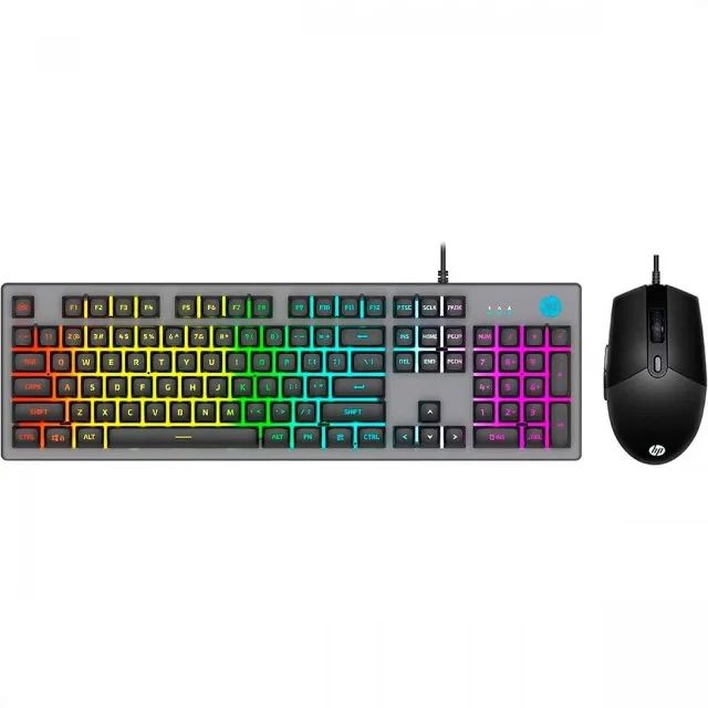 Kit Gamer HP KM300F Teclado Semi Mecânico Mouse 6400DPI - WZetta