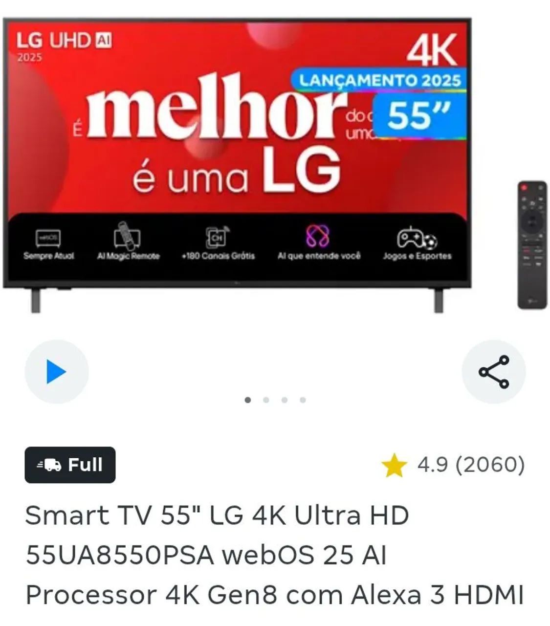 SMART RV LG 55 POLEGADA 4K - Foto 3