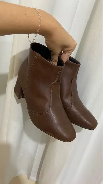 Botas de Cano Curto Marrom Beira Rio n 36