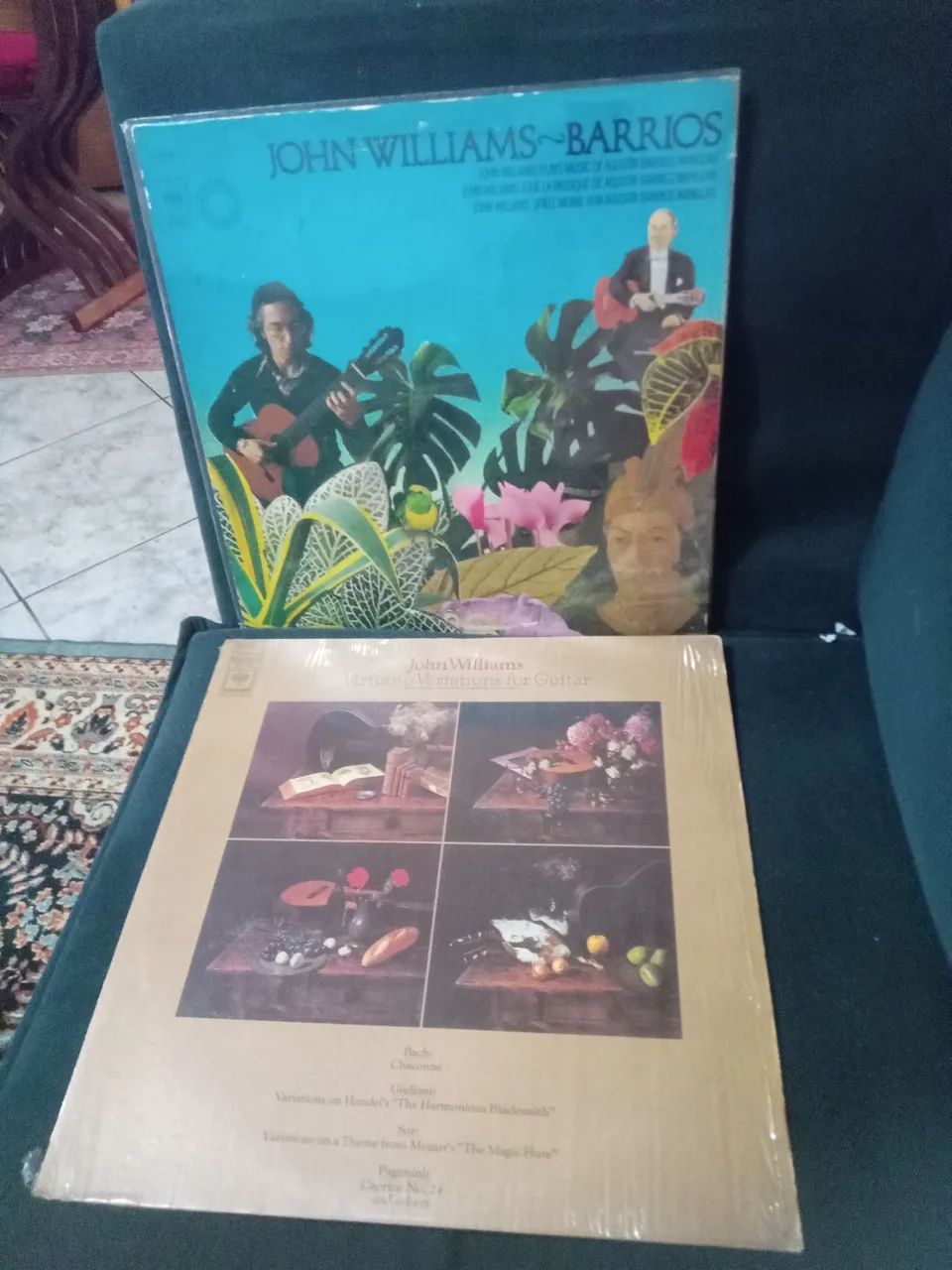 LPs discos vinil importados John Williams Barrios e Virtuoso Variations violão clássico