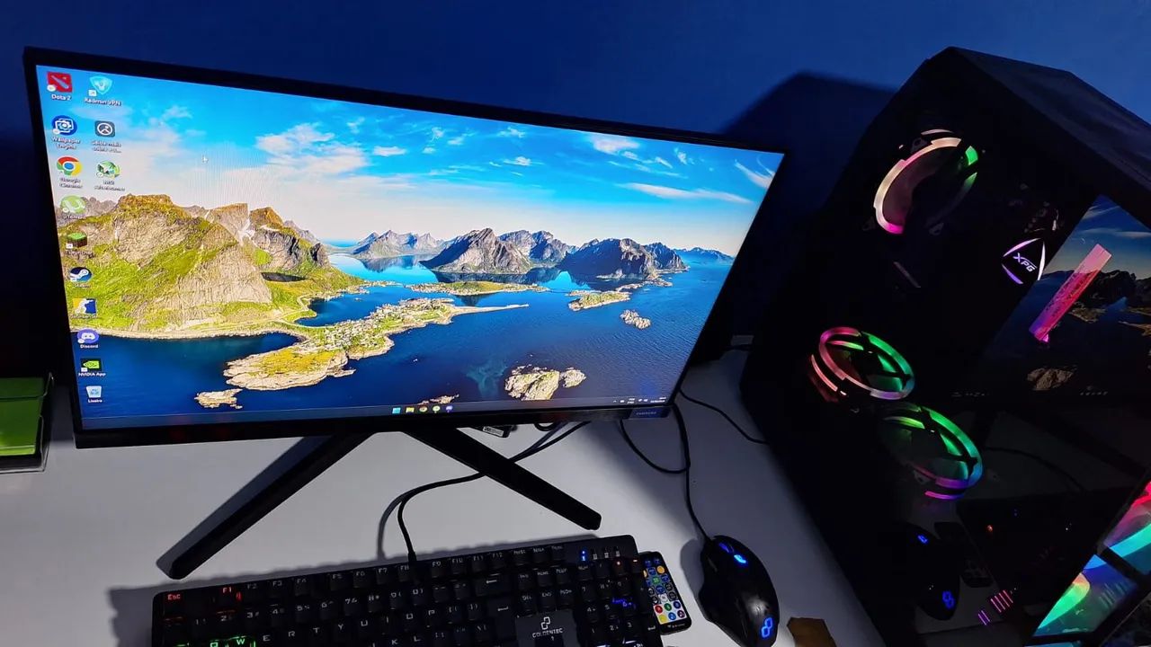 PC Gamer com iluminação RGB e design moderno - Foto 4