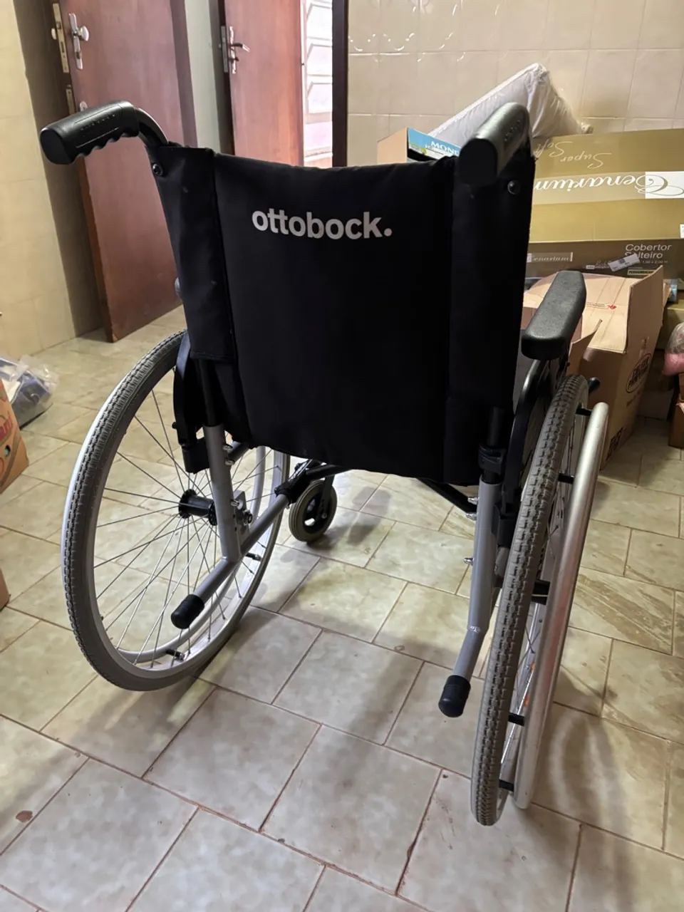 Cadeira De Roda Em Aluminio Dobrável 