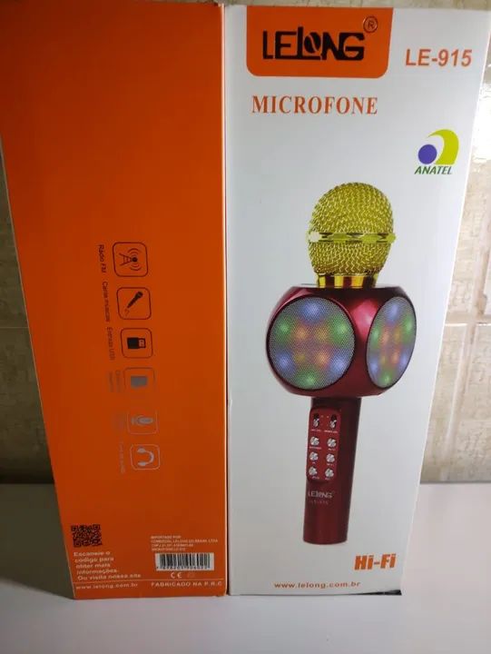Microfone Karaoke com Bluetooth e LED. - Foto 3