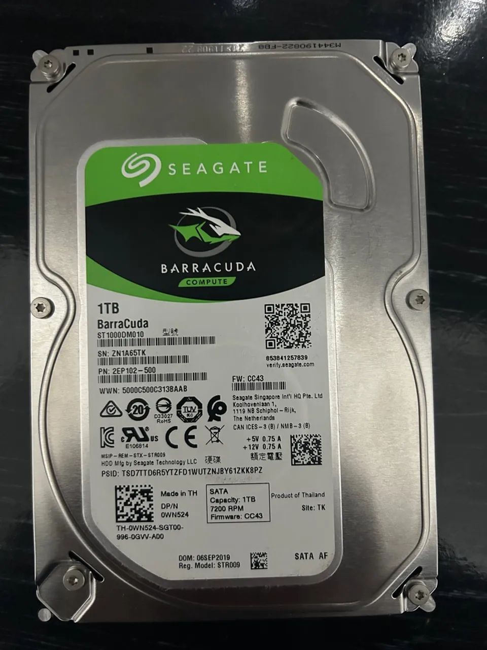 HD Seagate BarraCuda 1TB SATA