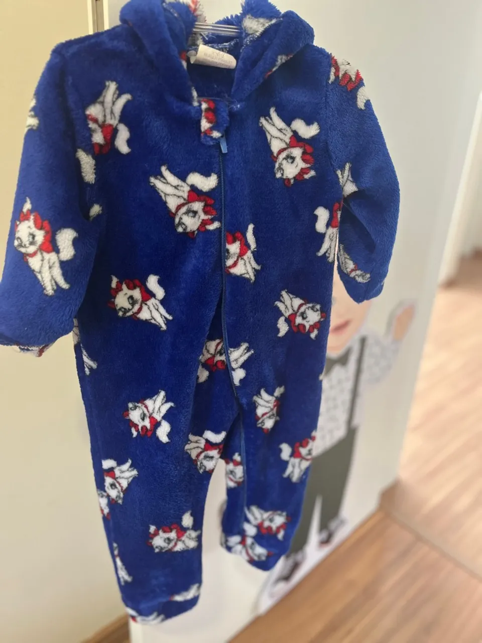 Macacão infantil gatinha marie em fleece
