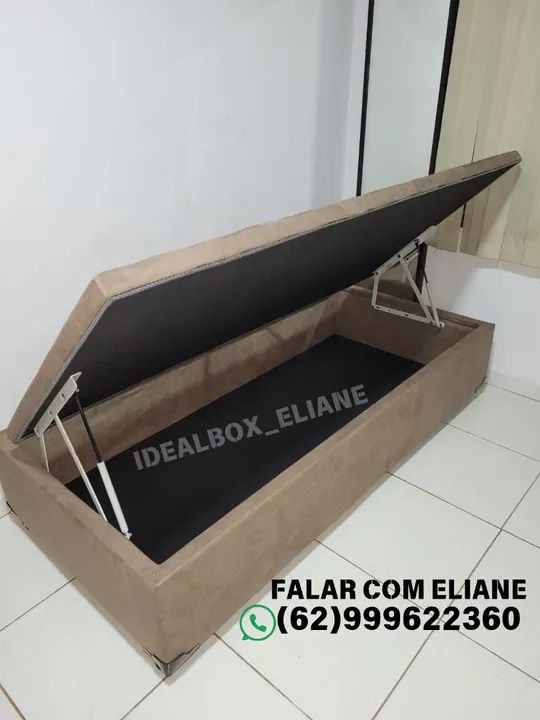 Box baú solteiro 88×188 - Ideal para organizar seu quarto! - Foto 2