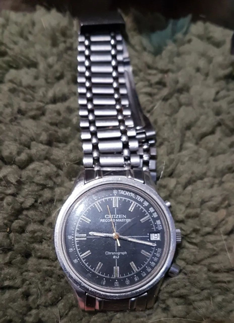 Relógio Citizen RecordMaster 21J Chronograph Flyback raro, anos 70, funcionando