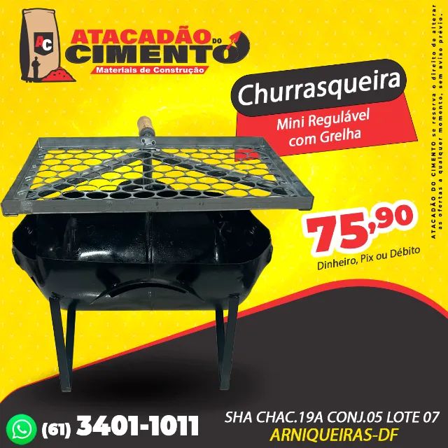 Churrasqueira Mini Regulável com Grelha448314842432163840