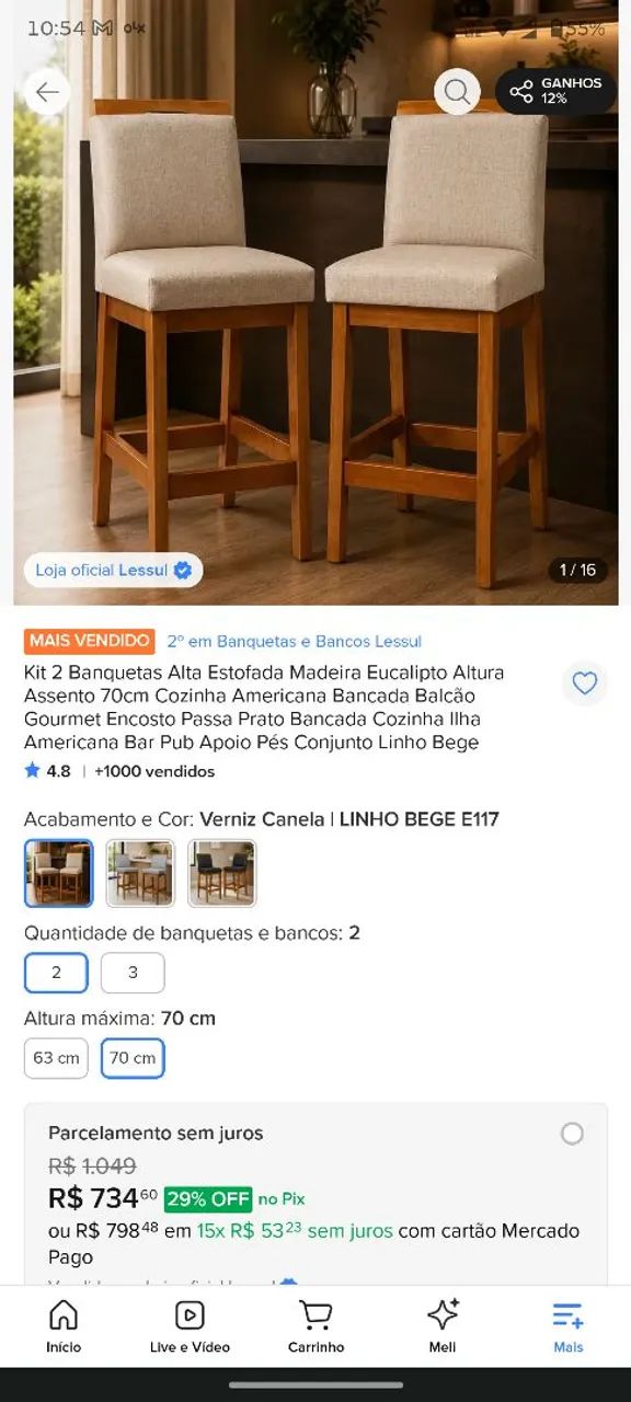 Banquetas luxo  - Foto 2