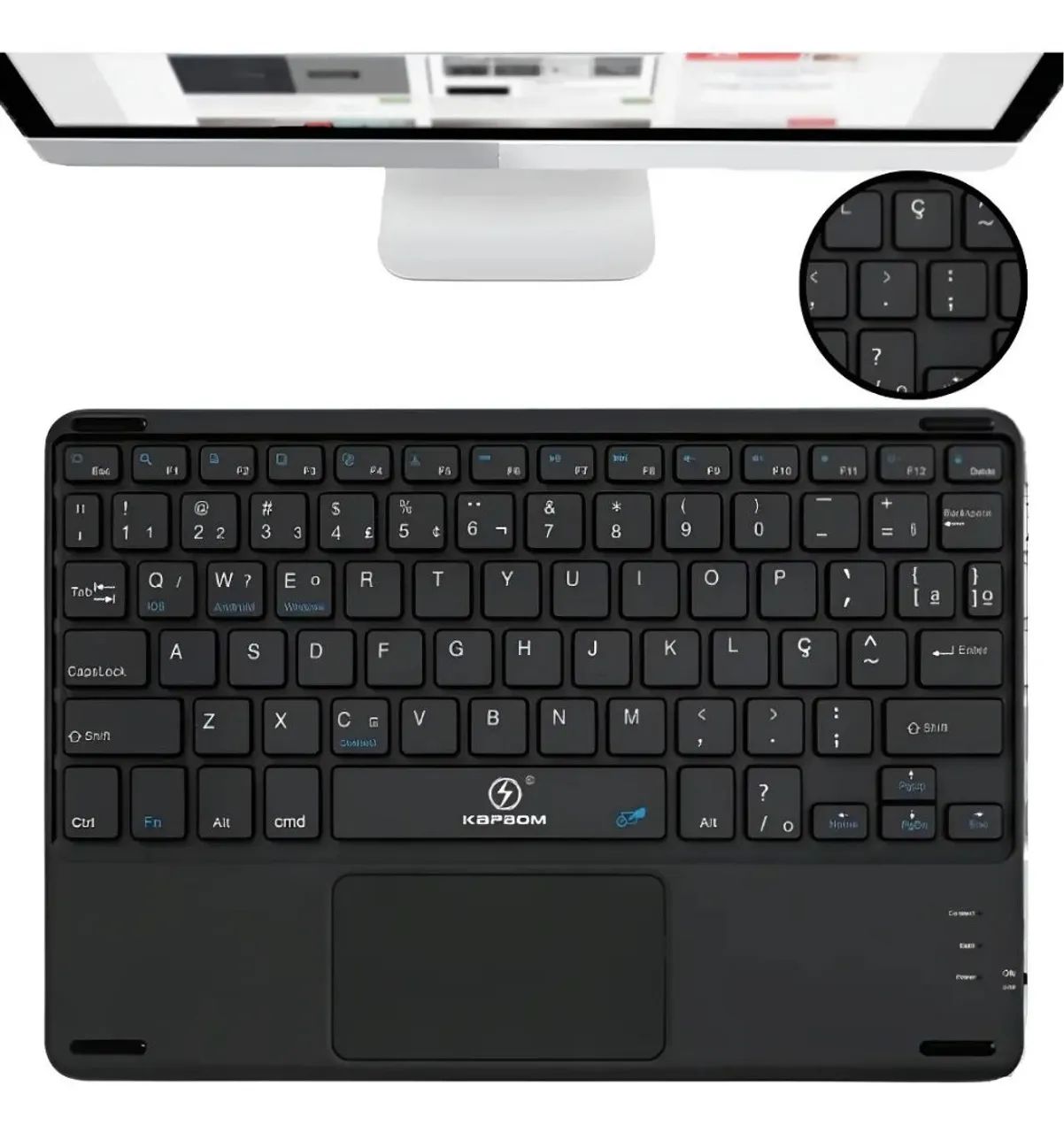 Teclado Bluetooth Sem Fio Ima Slim Celular Tablet  - Foto 4
