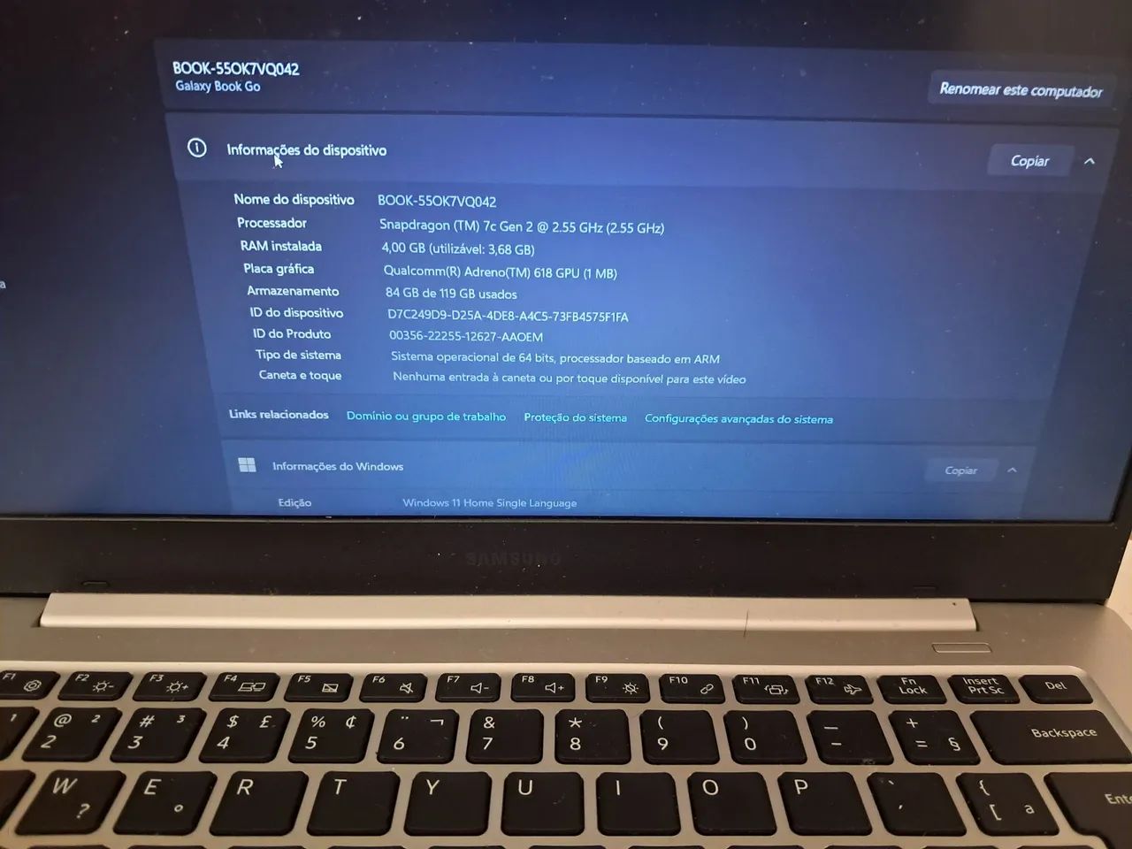 Notebook Samsung Galaxy Go troco por peças - Foto 4